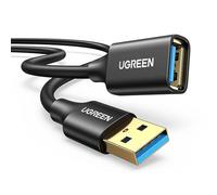 UGREEN Cavo Prolunga USB 3.0 Placcato Oro Cable Maschio A Femmina A (3M) | 5Gbps, per Stampante, Mouse, Tastiera, Hub, Pendrive, Controller, Occhiali VR, Unità Esterna