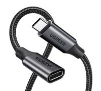 UGREEN Cavo Type C Video 4K@60Hz, Cable USB 3.2 Prolunga 10Gbps Ricarica Rapida 100W, Thunderbolt 3 Compatibile con iPhone 16/15 Plus Pro Max, MacBook M2, Dell, Galaxy S24 S23, ecc. 1M Nero