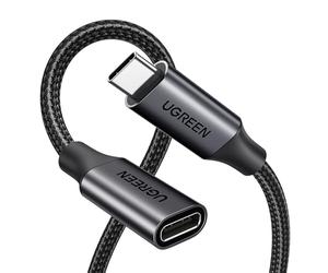 UGREEN Cavo Type C Video 4K@60Hz, Cable USB 3.2 Prolunga 10Gbps Ricarica Rapida 100W, Thunderbolt 3 Compatibile con iPhone 17/16/15 Plus Pro Max, MacBook M2, Galaxy S26 S25, ecc. 1M Nero