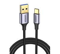 UGREEN Cavo USB C a A 3.0 5 Gbps, Cable Tipo C in Nylon Compatibile con iPhone 16/15 Plus Pro Max, Oculus Quest, Galaxy S24 S23 S22, Redmi Note, Pixel 9 8 7. 2M