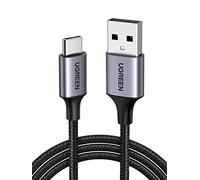 UGREEN Cavo USB C a A Ricarica Rapida 3A in Nylon QC 3.0, Cable Type C Compatibile con iPhone 17 Pro Max Air/16/15 Plus Pro Max, Galaxy S25 S24 A54, Pixel 9 8, PS5, ecc.2M