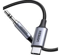 UGREEN Cavo USB C a Jack 3.5mm con DAC Chip 1M Aux Type C a 3.5mm Nylon Intrecciato per Auto Compatibile con iPhone 17 Pro Max Air Galaxy S25 Ultra Pixel 9 XL iPad (Grigio)