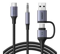 UGREEN Cavo USB C verso Jack 3,5 mm Stereo Auxiliare Auto 2 in 1 Adattatore Aux 3,5 mm DAC PD 60W Carica Rapida Compatibile con iPhone 17 Pro Max Air 15 iPad Galaxy S25 S24 S23 Pixel 9 8 1,5M