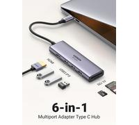 Ugreen CM511 5-in-1 Adapter USB-C Hub to 3x USB3.0 + HDMI + TF/SD Gray 60383