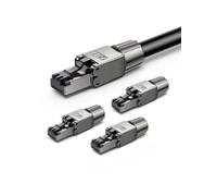 UGREEN Connettore Ethernet Cat 7 Schermato Spina LAN a 8 Pin | 10Gbps, Senza Attrezzi, Supporta POE, per Cavi di Rete RJ45, CAT 6A/6/5e, Compatibile con PC Router Switch, 4 Packs