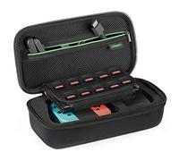 UGREEN Custodia Rigida per Nintendo Switch Borsa in EVA Antiurto con Maniglia per 1 Console, 2 Joy-Con (L e R), 10 Cartucce di Giochi, Adattatore di Alimentazione e Altri Accessori Digitali, etc.