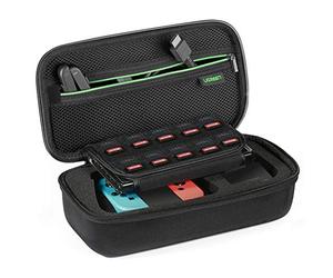 UGREEN Custodia Rigida per Nintendo Switch Borsa in EVA Antiurto con Maniglia per 1 Console, 2 Joy-Con (L e R), 10 Cartucce di Giochi, Adattatore di Alimentazione e Altri Accessori Digitali, etc.