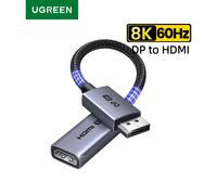 UGREEN Displayport 1.4 DP a HDMI Adattatore Convertitore 8K 60Hz, Display Port unidirezionale a HDMI Convertitore VRR HDR HDCP2.3 0,2 m