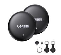 UGREEN FineTrack Mini Localizzatore Solo iOS 2 pezzi | Bluetooth con Ricarica Wireless, Compatibile con Apple Find My, Localizzatore per Chiavi, Valigie