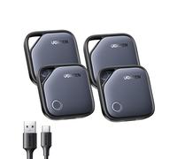 UGREEN FineTrack Smart Finder Ricarica USB-C Localizzatore Supporto iOS SmartTag Tracker Bluetooth Localizzazione per Chiavi Bagaglio Portafoglio Bicicletta Zaino Borsa (4 pezzi)