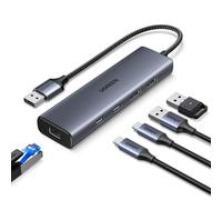 UGREEN Hub Ethernet USB-A LAN 1000 Mbps Gigabit 2 Tipo C 3.2 10Gbps