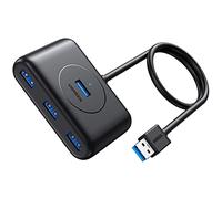 UGREEN Hub USB 3.0 4 Porte 5Gbps con Cavo USB 3.0 da 100cm LED, Hub Multiporta USB Supporta Windows, Mac OS, Linux Compatibile con Macbook, PS4, Xbox 360 One One S ecc (Nero)