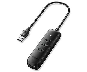 UGREEN Hub USB 3.0 Alimentato, Adattatore USB 3.0 a 4 Porte Compatibile con PS4, MacBook, Surface Pro, iMac, Mac Mini, XPS 15, PC e Altri Laptop