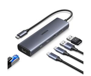 UGREEN Hub USB-C a Ethernet 6 in 1 1000Mbps RJ45 Thunderbolt 3 Gigabit
