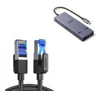 UGREEN Hub USB C Multiporta 7 in 1 con Cavo Ethernet Cat 8