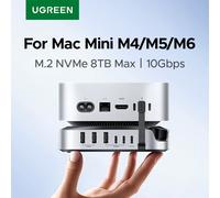 UGREEN Hub USB Docking Station per Mac Mini M4/M5/M6 SSD NVMe M.2 8TB Max 10Gbps Porte USB-A&C SD&TF 170MB/s Splitter USB Dock