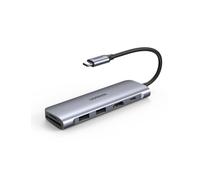 UGREEN Adattatore USB Type-C 6 in 1, HDMI 4K, TF/SD, PD Power, USB3 (Space Gray)