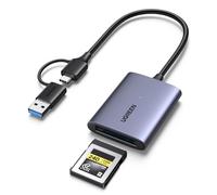 UGREEN Lettore di Schede CFexpress Type B USB A e USB C 3.2 Gen 2 Maschio 10Gbps Adattatore Scheda Memoria CFe Type B 1250MB/s Teorico Compatibile con MacBook iPad Pro Air iPhone 17 Air Pro Max 16