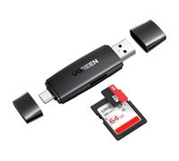 UGREEN Lettore di Schede SD TF Tipo C Card Reader 2 in 1 USB 3.0 Micro SD Micro SDHC Micro SDXC Compatible con iPhone 16 15 Plus Pro Max MacBook Air iPad Pro Galaxy S24/S23/S22 Xiaomi