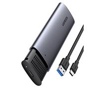 UGREEN M.2 Case Esterno NGFF USB C 3.1 Gen 1 per Disco Rigido, Case Esterno SATA Hard Disk B o M&B Key UASP 2TB Compatibile with 970 Evo Plus, Crucial P1,WD con Cavo USB C, Tool-Free