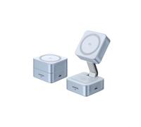UGREEN MagFlow Qi2 25W Caricatore Wireless iPhone 2 in 1 | Compatibile con iPhone 17 16 15 14 13 12 Air Plus Pro Max AirPods 4 3 Pro 3 2 1, Stazione di Ricarica Wireless, Regolabile