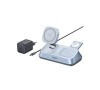 UGREEN MagFlow Qi2 25W Caricatore Wireless per iPhone 16, Stazione di Ricarica Magsafe 3 in 1 Compatibile con Magsafe iPhone 15/14/13/12, AirPods Pro 2/3, iWatch