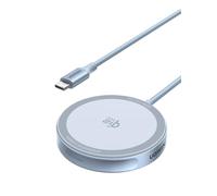 UGREEN MagFlow Qi2 25W Caricatore Wireless iPhone MagSafe | Compatibile con iPhone 17/16/15/14/13/12 Air Plus Pro Max AirPods 4 3 Pro 3 2 1, Pad Magnetico di Ricarica Wireless
