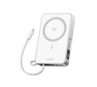 UGREEN Magflow Qi2 25W Power Bank Magsafe 10000mAh USB C PD 30W (Bianco)