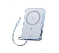 UGREEN Magflow Qi2 25W Power Bank Magsafe 10000mAh USB C PD 30W (Blu) | Batteria Esterna Magnetico Portatile Ricarica Rapida Schermo Digitale Compatibile con iPhone 18 Pro Max 17 16 15 14 13 12