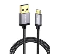 UGREEN Micro USB Cable Fast Charging QC3.0 18W Nylon Braided (2M) | Data Sync, Compatible with Galaxy S7 S6 Edge S5 J6 J5 A6 A7 A10 Tab E S2 Xiaomi Note 6 5 Pro 4 3, Supports QC3.0 FCP