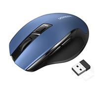 UGREEN Mouse Bluetooth senza fili, mouse ergonomico Bluetooth 5.0 e USB 2.4G, scorrimento ultra veloce, 5 DPI regolabili, tracciamento preciso e fluido, mouse silenzioso senza fili per PC/laptop