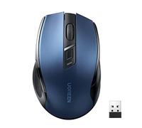 UGREEN Mouse Wireless 2.4 GHz Ergonomico Silenzioso con Ricevitore USB 5 Livelli DPI 4000 Max Durata Batteria 18 Mesi per PC Mac Laptop Windows macOS Linux, Blu