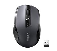 UGREEN Mouse Wireless 2.4 GHz Ergonomico Silenzioso con Ricevitore USB 5 Livelli DPI 4000 Max Durata Batteria 18 Mesi per PC Mac Laptop Windows macOS Linux, Nero