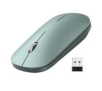 UGREEN Mouse Wireless, Mouse Senza Fili 2,4 GHz con Mini Ricevitore USB, Rilevamento Laser da 1000 a 4000 DPI con Pulsante Mute (Non Incluso Batteria) Verde