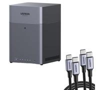 UGREEN NASync DH4300Plus NAS a 4 alloggiamenti con 2 cavi USB da 100 W (confezione da 2)