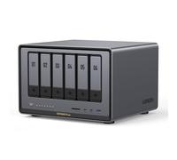 UGREEN NASync DXP6800 Plus NAS Desktop a 6 Alloggiamenti, Intel i3-1215U 6-Core, 8GB DDR5 RAM, SSD 128GB, 2.5GbE & 10GbE LAN, 2 Slot M.2 NVMe, HDMI 4K, Network Attached Storage (senza dischi)