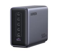 UGREEN Nexode 500W Caricabatterie USB C a 6 Porte, Stazione di Ricarica GaN, Caricabatterie da Tavolo PD 3.1, Multi-Compatibile con MacBook, iPad PRO/Air, iPhone Serie 16-8, Galaxy S25-S22