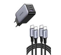 UGREEN Nexode 65W Caricatore USB C con UGREEN 100W Cavo USB C 2Pack 1M