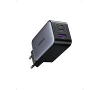 UGREEN Nexode 65W Caricatore USB C GaN Tech 3 Porte, Caricabatterie Type C Compatibile con MacBook Air, iPhone 16/15/14/13, iPad, Samsung Galaxy S24/ S23/ S22, Google Pixel 7 Pro Nero