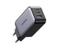 UGREEN Nexode 65W Caricatore USB C GaN Tech 3 Porte, Caricabatterie Type C Compatibile con MacBook Air, iPhone 16/15/14/13, iPad, Samsung Galaxy S24/ S23/ S22, Google Pixel 7 Pro Nero