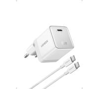 UGREEN Nexode Air 65W Caricatore USB C Ricarica Rapido GaN II Alimentatore con Cable Type C Compatibile con MacBook Pro Air iPad iPhone 17 Air Pro Max 16 15 14 13 Galaxy S26 25 Pixel 10 (Bianco)