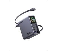 UGREEN Nexode Pro 160W Caricatore Retrattile USB C Ricarica Schermo TFT | PD 3.1 Allimentatore 140W Max 4 Porte Compatibile con MacBook iPad iPhone 18 Pro Max 17 16 PPS 45W Galaxy S26 Steam Deck