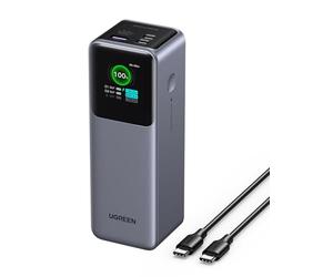 UGREEN Nexode Pro 200W Power Bank 25000mAh Ricarica Rapida Caricatore Portatile PC USB C PD3.1 140W 3 Porte Display TFT Compatible avec iPhone 17 16 15 14 Plus Pro Max Galaxy S25 S24 A56 MacBook iPad