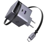 Caricatore Ugreen Nexode Pro 65W GaN Cavo USB-C Retrattile USB-A