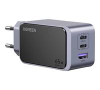 Ugreen Nexode Air Caricatore Rapido 65W GaNInfinity con 2 Porte USB-C + 1x USB-A PD3.0/QC4+/PPS Grigio