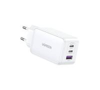 Ugreen Nexode USB-A+2USB-C 65W GaN Tech Fast Charger White Caricabatteria 15334