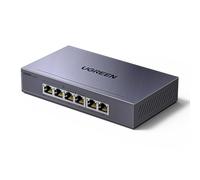 UGREEN PoE Switch Gigabit PoE 6 Porte con 4 Porte PoE+ con Protocolli IEEE 802.3AT/AF e PD, protezione 6KV, VLAN, Plug e Play, lunga Portata Fino a 250M, Fino a 30W per Ciascuna Porta