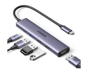 UGREEN Revodok 105 Hub USB C 5 in 1 Adattatore da USB-C a HDMI | 4K 30Hz, PD 100W Ricarica Rapida, 5Gbps, Compatible con MacBook iPad Pro Air Surface iPhone 17 Pro Max 16 15 Serie