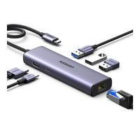 UGREEN Revodok 1061 Hub USB C Ethernet Gigabit HDMI 4K PD 100W Carica Adattatore