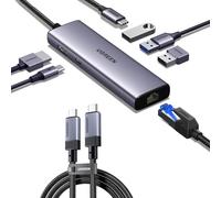 UGREEN Revodok 1061 Hub USB C Ethernet Gigabit HDMI 4K PD 100W con UGREEN Cavo USB C Video 4K@60Hz USB 3.2 10Gbps